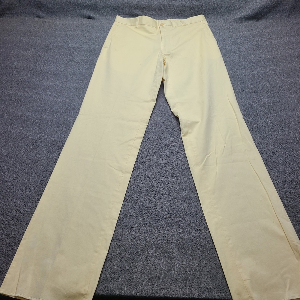 Southern Tide‎ Chino Pants Mens 33 Yellow Good Intracoastal Water Way Stretch